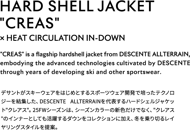 DESCENTE HARD SHELL JACKET CREAS